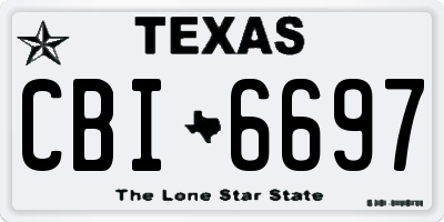 TX license plate CBI6697