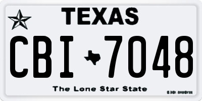 TX license plate CBI7048