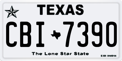 TX license plate CBI7390
