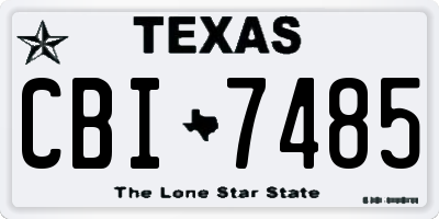 TX license plate CBI7485
