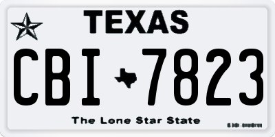 TX license plate CBI7823