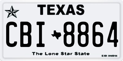 TX license plate CBI8864