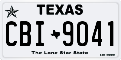 TX license plate CBI9041