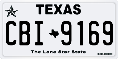 TX license plate CBI9169