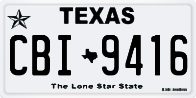 TX license plate CBI9416