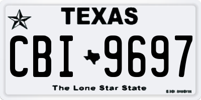 TX license plate CBI9697
