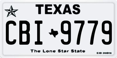 TX license plate CBI9779