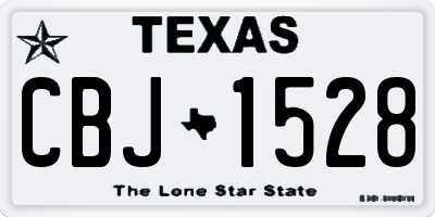 TX license plate CBJ1528