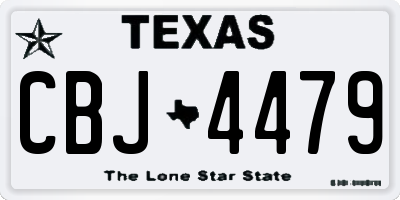 TX license plate CBJ4479