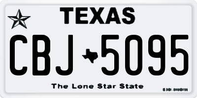 TX license plate CBJ5095
