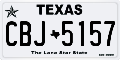 TX license plate CBJ5157
