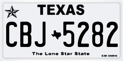 TX license plate CBJ5282