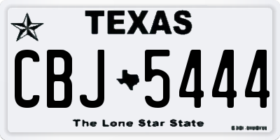 TX license plate CBJ5444