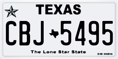 TX license plate CBJ5495