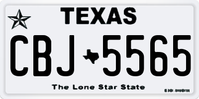 TX license plate CBJ5565