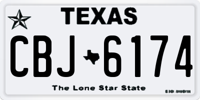 TX license plate CBJ6174