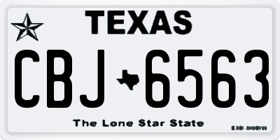 TX license plate CBJ6563