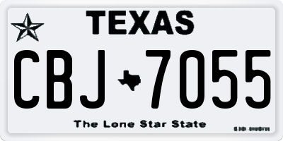 TX license plate CBJ7055