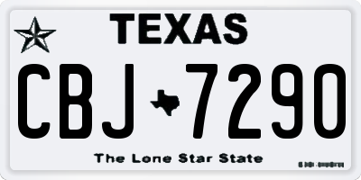 TX license plate CBJ7290