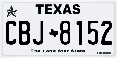 TX license plate CBJ8152