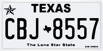 TX license plate CBJ8557
