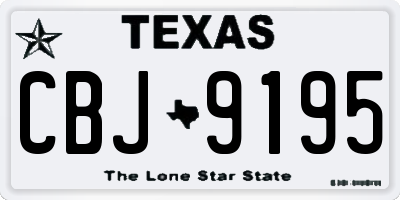 TX license plate CBJ9195