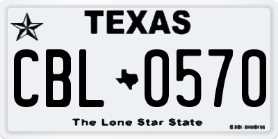 TX license plate CBL0570