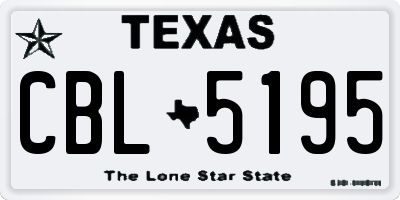 TX license plate CBL5195