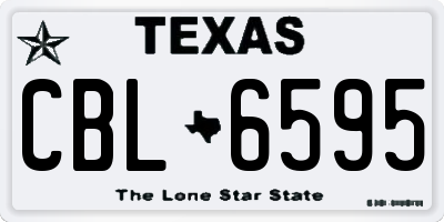 TX license plate CBL6595