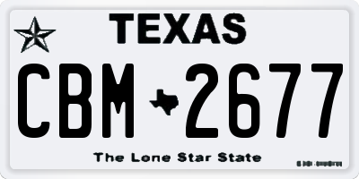 TX license plate CBM2677