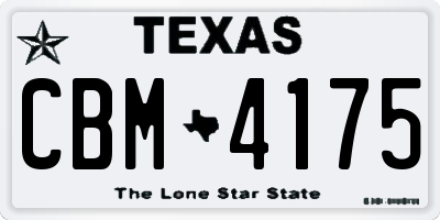 TX license plate CBM4175