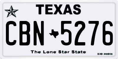 TX license plate CBN5276
