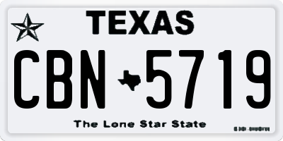 TX license plate CBN5719
