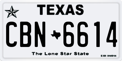 TX license plate CBN6614