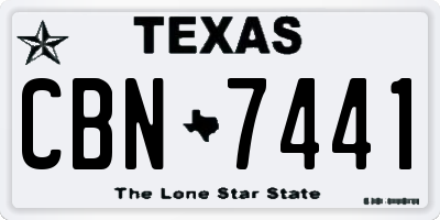 TX license plate CBN7441