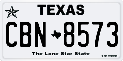 TX license plate CBN8573