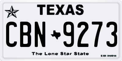 TX license plate CBN9273