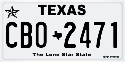 TX license plate CBO2471