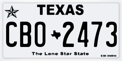 TX license plate CBO2473