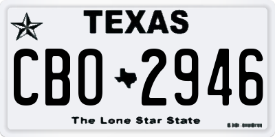 TX license plate CBO2946