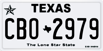 TX license plate CBO2979