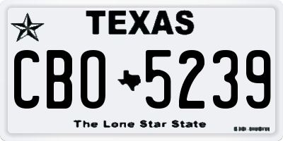 TX license plate CBO5239