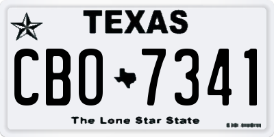 TX license plate CBO7341