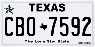 TX license plate CBO7592
