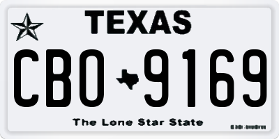 TX license plate CBO9169