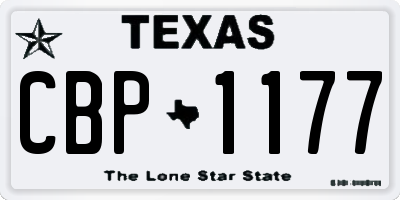 TX license plate CBP1177