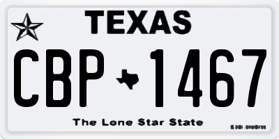 TX license plate CBP1467