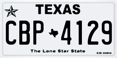 TX license plate CBP4129