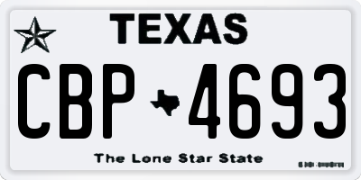 TX license plate CBP4693