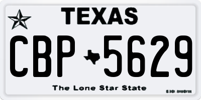 TX license plate CBP5629